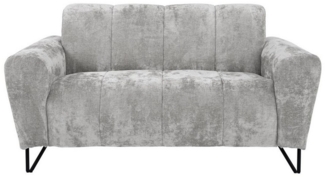 Beautysofa Sofa mit Metallbeine in schwarzer VOLARE, 2-Sitzer, viele Farbvarianten, ohne Schlaffunktion