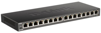 D-LINK DGS-1016S 16-Port unmanaged Gigabit Switch fuer Wandmontage/Schreibtisch