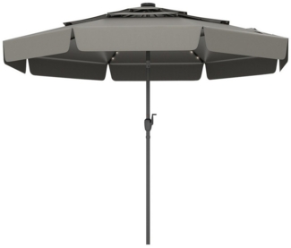 COSTWAY Sonnenschirm, LxB: 300x300 cm, mit LED-Beleuchtung, 3-stöckiger Dach