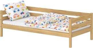 WNM Group Kinderbett fr Mdchen und Jungen Kaira - Jugenbett aus Massivholz - Hohe Qualitt Bett 190x80 cm - Natrliche Kiefer