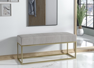 AX LIVING Sitz Bank Acciarolli 2 80cm Flaschengrün, Chrom-Metallgestel
