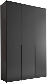 Drehtürenschrank >Kevo< 2 Böden, 2 Stangen, Graphit, Dekor - 135x225x52cm (BxHxT)