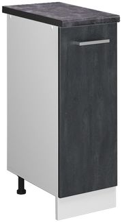 Apothekerschrank R-Line Schwarz Beton 30 cm AP Anthrazit Vicco