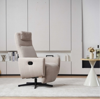 BlingBin Relaxsessel TV-Sessel und Schlafsessel (1-St, drehbarer Fernsehsessel mit Liegefunktion – Chenillemit Fußstütze), mit Relaxfunktion