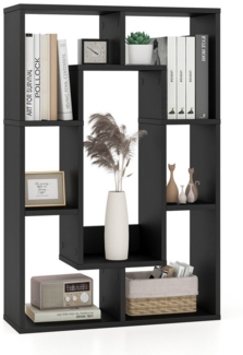 COSTWAY Bücherregal, Standregal mit 7 Fächern & Kippschutz, 60 x 20 x 90 cm
