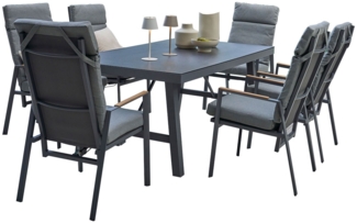 Dining-Set Grado , Aluminium , Grau , 0 x 0 x 0 cm