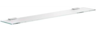 Keuco Wandboard Moll 50 cm, aus Cristallinglas, Halterungen aus Metall, verchromt, Wandmontage