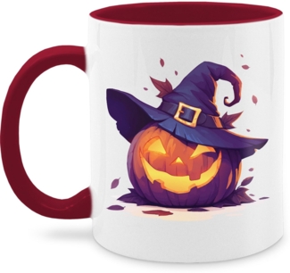 Shirtracer Tasse Gruseliger Kürbis, Gruselig Hexenkürbis, Gruselkürbis, Spooky Kürbi, Keramik, Halloween Tassen