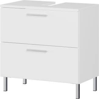 Waschbeckenunterschrank >M-413< (BxHxT: 60x60x35 cm) in weiss - 60x60x35 (BxHxT)