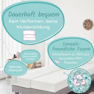 Sun Garden Matratze für Kinderbett, Oeko Tex 100 Zertifiziert, Kinderbettmatratze, Bezug waschbar, Kindermatratze, Bezug mit Klimafaser-Versteppung, Modell P1440 ComfortPur 90x200 cm H2