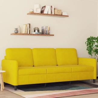 vidaXL 3-Sitzer-Sofa Gelb 180 cm Samt 359458