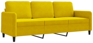 vidaXL 3-Sitzer-Sofa Gelb 180 cm Samt