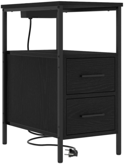 vidaXL Nachttisch Schwarz Eichen-Optik 30 x 48 x 61 cm Holzwerkstoff 859410