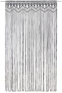 vidaXL Makramee Vorhang Anthrazit 140x240 cm Baumwolle 323994