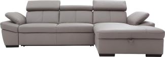 exxpo - sofa fashion Ecksofa Salerno, klassisch modernes Funktionssofa, hoher Sitzkomfort, L-Form, inkl. Kopf- und Armteilverstellung, wahlweise mit Bettfunktion