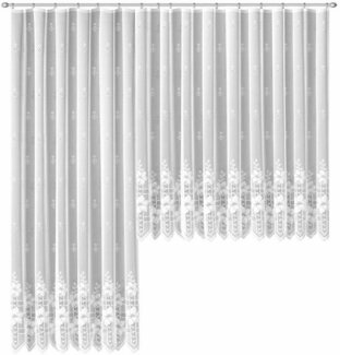 Weckbrodt Gardine Wien (1 St), Kräuselband, halbtransparent, Jacquard, Jacquard, strukturiert, Allover,floral,halbtransparent, Bordüre, Store