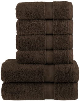 vidaXL 6 tlg. Premium-Handtuch-Set SOLUND Braun 600 g/m² 137557