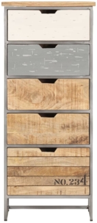 vidaXL Beistellschrank mit Schubladen 45x30x105 cm Mango Massivholz 286535