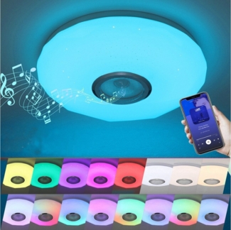 oyajia Deckenleuchte Sternenhimmel-Effekt RGB Deckenlampe mit Bluetooth Lautsprecher, RGB