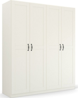 Rauch Möbel Cottage by Quadra Spin Schrank Drehtürenschrank, Weiß, 4-trg, inkl. 2 Kleiderstangen, 4 Einlegeböden, BxHxT 181 x 210 x 54 cm