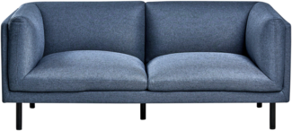 Sofa VORGOD Stoff Dunkelblau 2-Sitzer