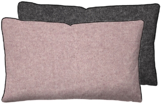 biberna Melange-Flanell Kopfkissenbezug 0840500 MELANGE UNI, brombeer, 1 x 40 x 60 cm