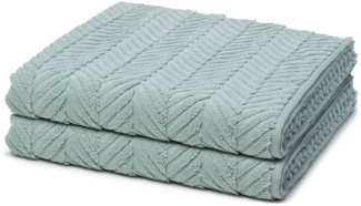 Ross Sensual Skin Zopf 2 tlg. Frottier-Set - 2 X Duschtuch (75 X 140cm) - 500 g/m2 - Jade