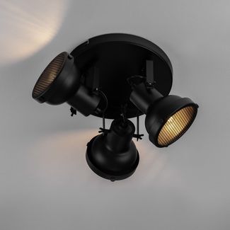 Nova Luce 9624105 RUVI Deckenleuchte 3-flammig Schwarz GU10