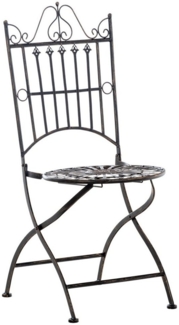 TPFGarden Gartenstuhl Sahdo - für Garten, Balkon, Terrasse - Farbe: bronze (Hochwertiger und stabiler Metallstuhl aus handgefertigtem Eisen, 1 St), Balkonstuhl, Klappstuhl - Maße (TxBxH): 53 x 39 x 94cm