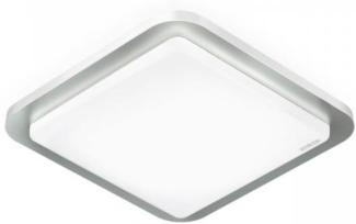 Steinel LED Innenleuchte RS LED D2 S Edelstahl, 8.8 W Deckenlampe, 360° Bewegungsmelder, Nachtlicht, Dauerlicht