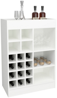 VCM Unterschrank Küchenschrank Kommode Flaschen Weinregal Esilo