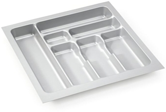 Besteckeinsatz-1, grau 55 cm (B 450-490 x T 440-490 mm) mit 7-Facheinteilung / Besteckeinsatz / Besteckkasten