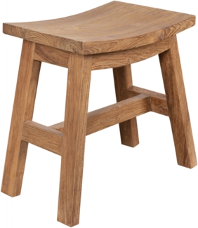 deVries Hocker "MAIRA" aus Teakholz gebogene Sitzfläche Größe 50 x 45 x 33 cm