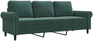 vidaXL 3-Sitzer-Sofa Dunkelgrün 180 cm Samt 359541