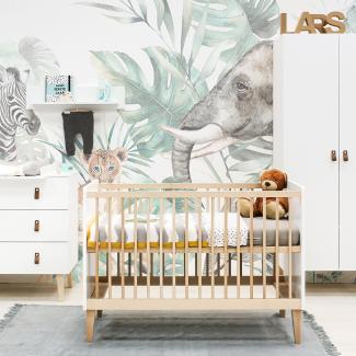 Bopita Indy Babyzimmer Weiß / Natur | Kommode + Sc