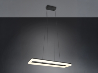 Reality LED Pendelleuchte Camino 150 cm schwarz matt 27 W warmweiß