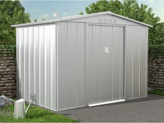 Vente-unique - Gartenhaus Gerätehaus - Stahl - Grau - 4,91 m² - LINUS