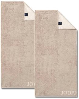 JOOP! Handtuch 2 Stück Joop! Handtuch Classic Sand Beige 1600-30 50x100, Walkfrottier, 100% Baumwolle