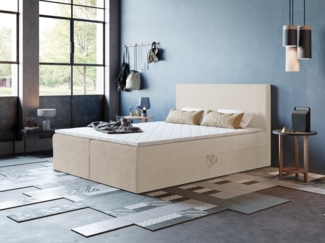 Godre Boxspringbett 120x180 cm - mit Bettkasten ARES - Bonell Matratze (Bett + Matratze), Bett mit zwei seitlich zu öffnenden Kästen