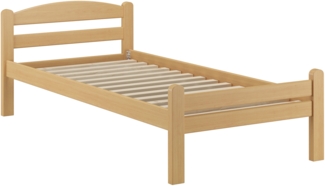 Einzelbett Buche massiv 90x200 Bettgestell V-60.45-09 Rollrost inkl.