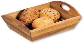 KESPER 63820 Brot- & Aufbewahrungskorb aus Akazienholz 31,5 x 23 x 9 cm / Brotkorb / Obstkorb / Servierkorb
