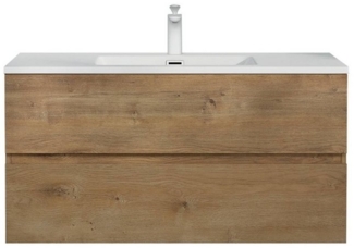 Mai & Mai Badmöbel-Set Waschtisch mit Unterschrank Waschbecken weiß Mineralguss Aqualis