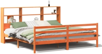 vidaXL Massivholzbett ohne Matratze Wachsbraun 200x200 Massivholz 3321921