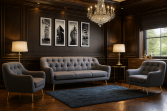 Wohnzimmer-Set BENITO 4: 3-Sitzer Sofa + 2 Sessel