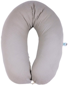SEI Design Stillkissen Seitenschläferkissen XXL Babynest - Baby Erstausstattung Neugeborene, Schwangerschaftskissen 190x30 cm, Schwangerschaftskissen mit Bezug, Musselin Bezug 100% BIO Baumwolle, 100% Vegan
