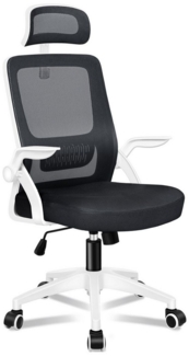 ALFORDSON Bürostuhl mit S-Kurven-Design und hochwertigen Materialien, 360° drehbar und 10 cm höhenverstellbar für Sitzen