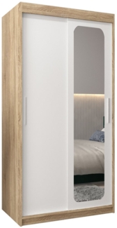 ABIKS MÖBEL Schwebetürenschrank Promo T2 Schlafzimmerschrank - mit Spiegel, Kleiderstange, Regalen