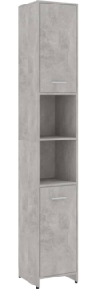 vidaXL Badezimmerschrank Betongrau 30 x 30 x 183,5 cm Spanplatte [802601]
