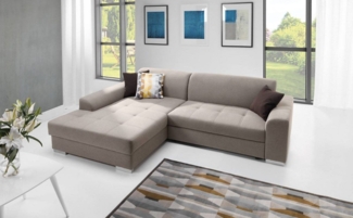 Ecksofa Schlafsofa SPLIT Beige Ottomane Links