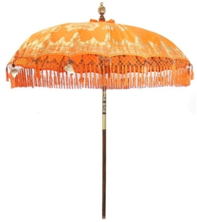 Oriental Galerie Sonnenschirm Orange Bali Garten-Sonnenschirm, 180 cm Gold Ophelia